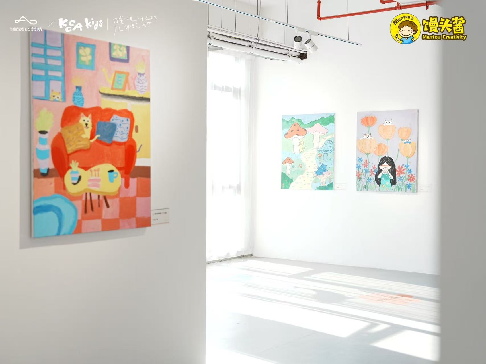 Gallery view of paintings in the second edition exhibition